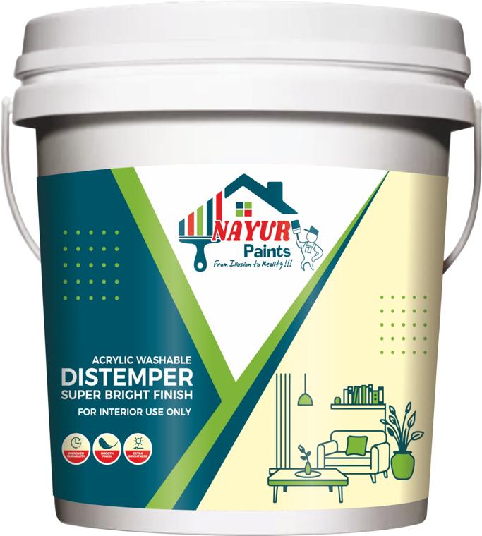 Nayur Super Bright Distemper bucket