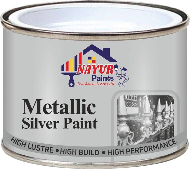 Nayur Metallic Silver Paint can